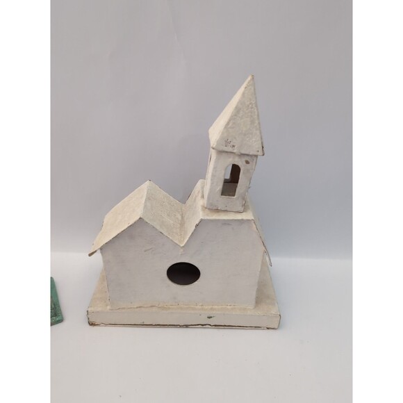 Vintage Putz Japan Christmas Village Houses Large Church Set of 4 - Picture 5 of 16